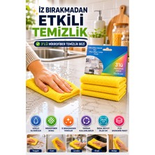 Open City Sarı 3'lü Mikrofiber Temizlik Bezi 35X35 cm Çok Amaçlı Mutfak Cam Banyo Silme ve Kurulama Bezi