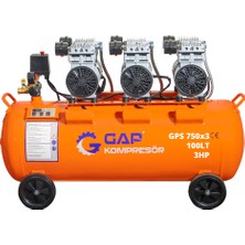 GAP Kompresör Sessiz ve Yağsız Hava Kompresörü 100 Lt 3 Hp