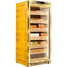 Raching Gold Elektronik Puro Dolabı – 1200 Puro Kapasiteli Profesyonel Humidor MON1800A