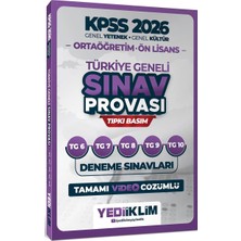 Yediiklim Yayınları Yediiklim 2026 Kpss Ortaöğretim Ön Lisans Gy-Gk Türkiye Geneli Sınav Provası Tıpkı Basım 6-7-8-9-10 Deneme Sınavları Tamamı Video Çözümlü
