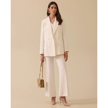 Seçil 10017 Kruvaze Yaka Önden Düğmeli Cep Görünümlü Şık Blazer Ceket #03-25#
