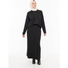 PUREVA 2518 Trıko Saç Örgü Desenli Spor Modal Kumaş Eteklı Takım