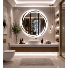 Eagle Mirror Vortex Ledli Dekoratif Duvar Aynası - Dokunmatik Dimmerli - Şişecam Flotal Ayna