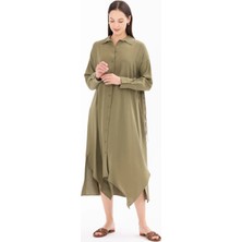 Seçil 1016 Asimetrik Kesim Keten Tunik