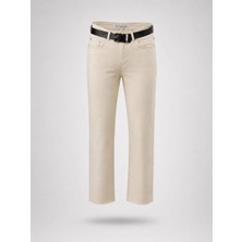 Ymr Moda Kemerli Kesik Paça Jeans