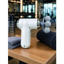 Lims Store 8 Başlıklı Şarjlı Masaj Tabancası 6 Kademeli Hız Ayarlı Derin Doku Kas Masaj Aleti