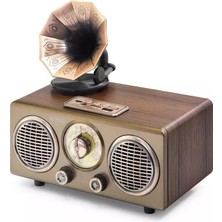 Nns NS802BT Bluetooth Nostaljik Fm Radyo Hoparlör Kahverengi
