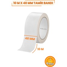 Nublado Tamir Bandı 48 mm x 10 Metre Çok Amaçlı Beyaz Duct Tape – Suya ve Hava Koşullarına Dayanıklı, Güçlü Yapışkanlı, Elle Koparılabilir Hortum, Boru, Çadır, Sera, Paketleme, Sabitleme ve Izolasyon Bandı