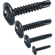 TUĞRA HIRDAVAT Rysb 3.9X16 mm 100 Adet Siyah Pul Başlı Matkap Uçlu Vida Otomatik Vida