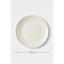 6'lı Valencia Servis Tabağı 30CM Krem Rinart