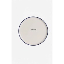 6'lı Toledo Pasta Tabağı 17CM Rim Lacivert Rinart