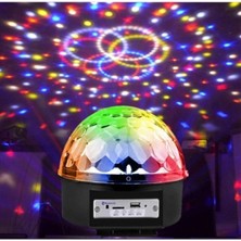 tp Buğz Bluetooth Özellikli Gri Küre Disko Topu Müzik Çalar ve Sese Duyarlı Renkli Lazer Işık