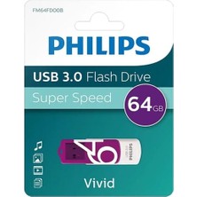 Philips Vivid FM64FD00B/00 64 GB USB 3.0 Flash Bellek