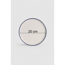 6'lı Toledo Pasta Tabağı 20CM Rim Lacivert Rinart