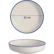 6'lı Toledo Çukur Tabak 22CM Rim Lacivert Rinart