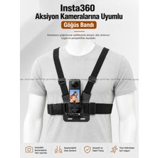 Outfire INSTA360  Aksiyon Kamera Uyumlu Göğüs Bandı Lastikli ve Ayarlanabilir Yapı ile Kullanıma Uygun