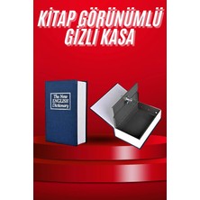 Eco Lounge Kitap Görünümlü Gizli Kasa Büyük Boy Anahtarlı Kilitli Para Kasası