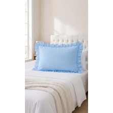 Kesene Göre Fırfırlı Kumaş Yastık Kılıfı 50 x 70