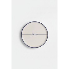 6'lı Toledo Servis Tabağı 26CM Rim Lacivert Rinart