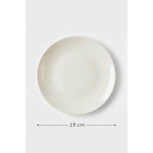 12'li Valencia Pasta Tabağı 19CM Krem Rinart