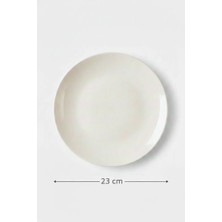 12'li Valencia Servis Tabağı 23CM Krem Rinart