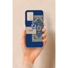 Vip Case Vivo Y33S Uyumlu Mavi Etnik Halı Desenli Silikon Kılıf