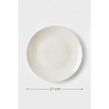 12'li Valencia Servis Tabağı 21CM Krem Rinart