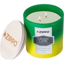 Zippo Kokulu Mum – Limon & Misket Limonu – Cam Içinde Çift Fitilli Şık Mum – 368 G – 55 Saat Yanma Süresi – Koku Nötralize Edici Koku – Abd'de Üretilmiştir