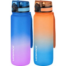 Uzspace 2'li Tritan Matara Seti 800 ml Çift Renk Softtouch Ff Collection Tritan Su Matarası