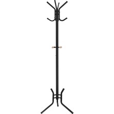 Songmics Songmıcs RCR17B Sağlam Metal Elbise Askısı, Portmanto, Yüksekliği Yaklaşık 176 cm Siyah