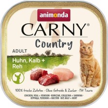 Animonda Carny Country Tavuklu Dana Etli ve Geyik Etli Yetişkin Kedi Konservesi 100 gr