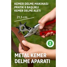 Eco Lounge 6 Farklı Uçlu Kemer Delme Pensesi Deri Kemer ve Kumaş Için Ayarlanabilir Delik Açıcı El Aleti
