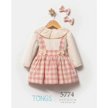 Tongs Baby Kız Bebek Sensitive Salopet Body Takım Pembe 5774