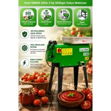 Yeşil SM500 220w 3 hp 500kg/s Salça Makinası Volt Motor