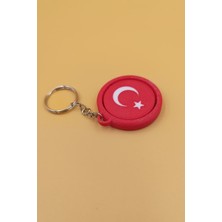 Rodopiva Hareketli Ay Yıldız Türk Bayrağı Anahtarlık
