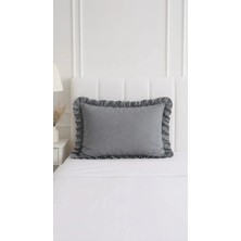 Kesene Göre Fırfırlı Kumaş Yastık Kılıfı 50 x 70