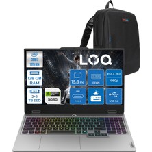 Lenovo Loq 15IRX10 Intel Core I7-13645HX 128GB Ddr5 2tb Ssd+2tb 8GB/RTX5060 100W 15.6" Fhd (1920X1080) IPS 300NITS 100% Srgb, 144Hz, Freedos Gaming Laptop 83JE01CXTRF54ZETTAÇANTA