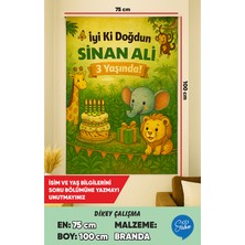 İsg Tabelam 75X100CM/DIKEY/ORMAN Temalı Doğum Günü Afişi