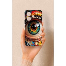 Vip Case Vivo V60 Lite Uyumlu Renkli Göz Bebeği Desenli Silikon Kılıf