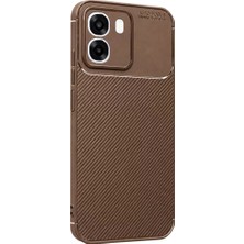 Sibelora Home Newface Oppo Oppo A6T 5g Auto Focus Karbon Kapak - Kahverengi
