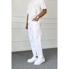 Alışveriş Sokağı Ekru Regular Kalıp Jean - Kot Pantolon
