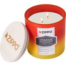 Zippo Kokulu Mum – Turuncu & Bergamot – Cam Içinde Çift Fitilli Şık Mum – 368 G – 55 Saat Yanma Süresi – Koku Nötralize Edici Koku – Abd'de Üretilmiştir