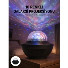 Sibelora Home Masa ve Gece Lambası Renkli Projektör Işıklı Disko Topu Bluetooth Hoparlör