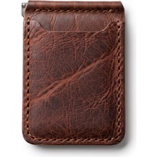Mest Craft El Yapımı %100 Hakiki Deri Para Klipsli Minimalist Kartlık Cüzdan