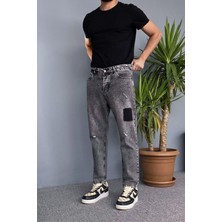 Alışveriş Sokağı Yırtık Detaylı Antrasit Denim Jean - Kot Pantolon