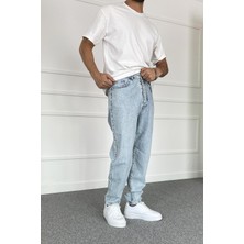 Alışveriş Sokağı Buz Mavisi Dar Paça Boyfriend Jean - Kot Pantolon