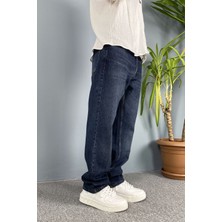 Alışveriş Sokağı Lacivert Taşlanmış Jean - Kot Pantolon Regular Kalıp