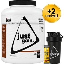 Just Nutrition Mass Gainer Karbonhidrat Tozu 2500 Gr 50 Servis Çikolata + Shaker + Protein Kahve Hediyeli