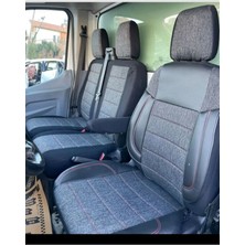 Empressco Ford Transit 2+1 Yeni Kasa Keten Kumaş A Kalite Ortopedik Koltuk Kılıfı Ford Custom Uyumludur