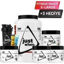 Just Nutrition Fitness Paketi - X-Large + 3 Hediye (Protein Tozu + Bcaa + Glutamin + Arjinin + Kreatin)